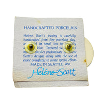 Load image into Gallery viewer, HELENE SCOTT vintage hand made porcelain earrings
