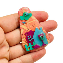 Load image into Gallery viewer, House Pins by LUCINDA vintage unique brooch
