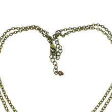 Load image into Gallery viewer, Vintage gold tone enamel rhinestones flower designer necklace

