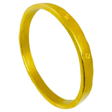 Load image into Gallery viewer, JF signed vintage matte gold tone designer bangle bracelet
