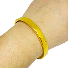 Load image into Gallery viewer, JF signed vintage matte gold tone designer bangle bracelet
