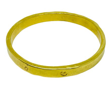 Load image into Gallery viewer, JF signed vintage matte gold tone designer bangle bracelet
