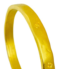 Load image into Gallery viewer, JF signed vintage matte gold tone designer bangle bracelet
