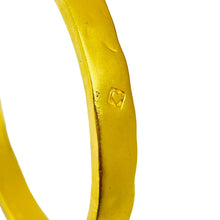 Load image into Gallery viewer, JF signed vintage matte gold tone designer bangle bracelet
