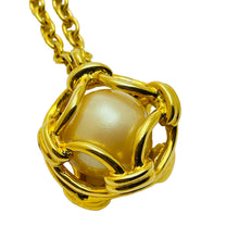 Load image into Gallery viewer, JOAN RIVERS gold pearl pendant designer runway necklace
