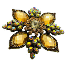 Load image into Gallery viewer, JOAN RIVERS signed gold tone crystals designer brooch
