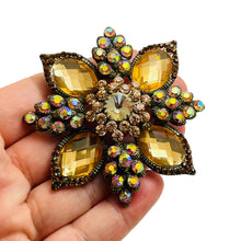 Load image into Gallery viewer, JOAN RIVERS signed gold tone crystals designer brooch
