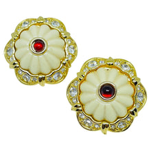 Load image into Gallery viewer, JOAN RIVERS signed gold tone faux gemstones interchangeable designer earrings
