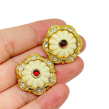 Load image into Gallery viewer, JOAN RIVERS signed gold tone faux gemstones interchangeable designer earrings
