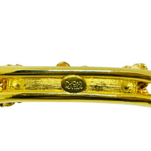 Load image into Gallery viewer, JOAN RIVERS signed gold tone flower enamel pearl rhinestone designer bracelet
