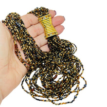 Load image into Gallery viewer, JOAN RIVERS signed vintage gold tone glass beads multi strand designer necklace
