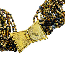 Load image into Gallery viewer, JOAN RIVERS signed vintage gold tone glass beads multi strand designer necklace
