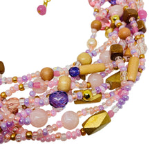 Load image into Gallery viewer, JOAN RIVERS signed vintage gold tone glass beads multi strand designer necklace
