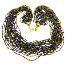 Load image into Gallery viewer, JOAN RIVERS signed vintage gold tone glass beads multi strand designer necklace
