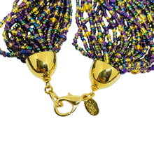 Load image into Gallery viewer, JOAN RIVERS signed vintage gold tone glass beads multi strand designer necklace
