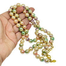 Load image into Gallery viewer, JOAN RIVERS signed vintage gold tone glass pearl beads designer necklace
