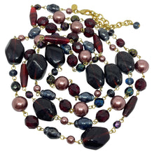 Load image into Gallery viewer, JOAN RIVERS signed vintage gold tone glass pearl beads designer necklace
