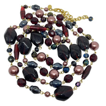 Load image into Gallery viewer, JOAN RIVERS signed vintage gold tone glass pearl beads designer necklace
