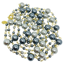 Load image into Gallery viewer, JOAN RIVERS signed vintage gold tone glass pearl beads designer necklace
