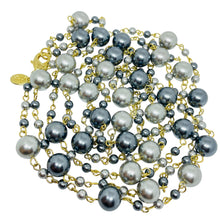 Load image into Gallery viewer, JOAN RIVERS signed vintage gold tone glass pearl beads designer necklace
