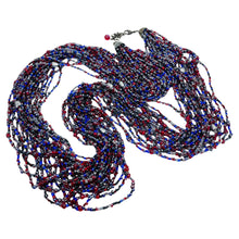 Load image into Gallery viewer, JOAN RIVERS signed vintage silve tone glass beads multi strand designer necklace
