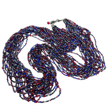 Load image into Gallery viewer, JOAN RIVERS signed vintage silve tone glass beads multi strand designer necklace
