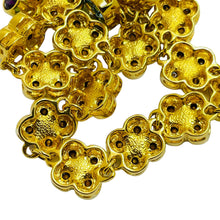 Load image into Gallery viewer, JOAN RIVERS vintage gold plated crystal flower designer necklace
