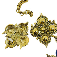 Load image into Gallery viewer, JOSE MARIA BARRERA for AVON Adriatic gold jewel glass Etruscan necklace earrings
