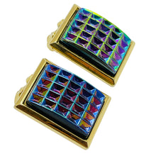 Load image into Gallery viewer, JUDY LEE signed gold tone glass designer clip on earrings
