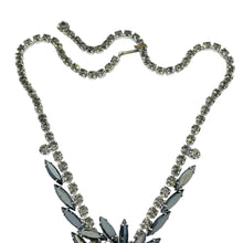 Load image into Gallery viewer, JULIANA DELIZZA ELSTER silver tone navette rhinestones designer necklace
