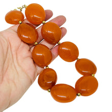 Load image into Gallery viewer, KENNETH LANE signed vintage massive amber resin beaded designer necklace
