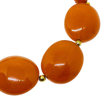 Load image into Gallery viewer, KENNETH LANE signed vintage massive amber resin beaded designer necklace
