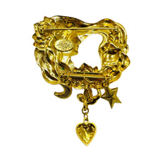 Load image into Gallery viewer, KIRKS FOLLY signed gold plated crystal designer brooch

