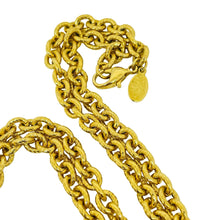 Load image into Gallery viewer, KIRKS FOLLY signed vintage gold tone cherubs crystal hearts chain charm necklace
