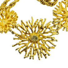 Load image into Gallery viewer, KJL for AVON signed vintage gold tone crystal starburst chain designer necklace
