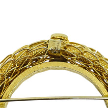 Load image into Gallery viewer, KRAMER by NEW YORK signed gold tone vintage wreath designer brooch
