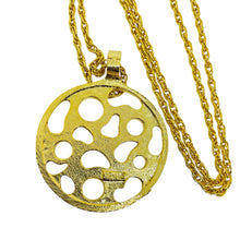 Load image into Gallery viewer, KRAMER signed vintage gold tone modernist designer pendant chain necklace

