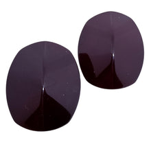 Load image into Gallery viewer, LES BERNARD signed vintage burgundy resin modernist designer clip on earrings
