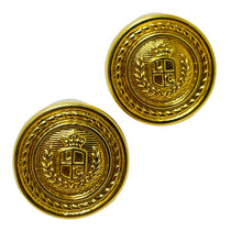Load image into Gallery viewer, LIZ CLAIBORNE signed gold designer pierced earrings
