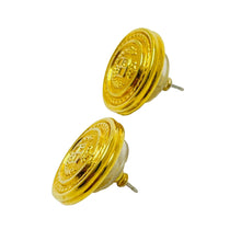 Load image into Gallery viewer, LIZ CLAIBORNE signed gold designer pierced earrings
