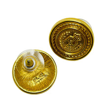 Load image into Gallery viewer, LIZ CLAIBORNE signed gold designer pierced earrings
