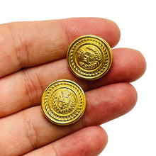 Load image into Gallery viewer, LIZ CLAIBORNE signed gold designer pierced earrings
