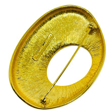 Load image into Gallery viewer, LIZ CLAIBORNE signed vintage gold tone modernist designer brooch
