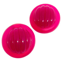 Load image into Gallery viewer, LIZ CLAIBORNE signed vintage hot pink resin designer clip on earrings
