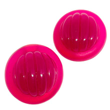 Load image into Gallery viewer, LIZ CLAIBORNE signed vintage hot pink resin designer clip on earrings
