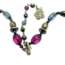 Load image into Gallery viewer, LIZ CLAIBORNE silver tone glass beaded designer necklace
