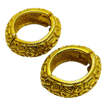 Load image into Gallery viewer, LUCIEN PICCARD signed vintage gold tone designer clip on earrings

