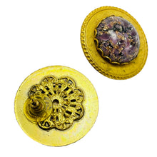 Load image into Gallery viewer, MIRIAM HASKELL vintage gold glass designer earrings
