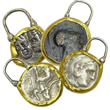 Load image into Gallery viewer, MONETY 22k gold bezel ancient Greek coin charm by DOROTA LASAK
