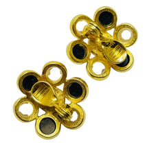 Load image into Gallery viewer, MONET signed gold glass designer clip on earrings
